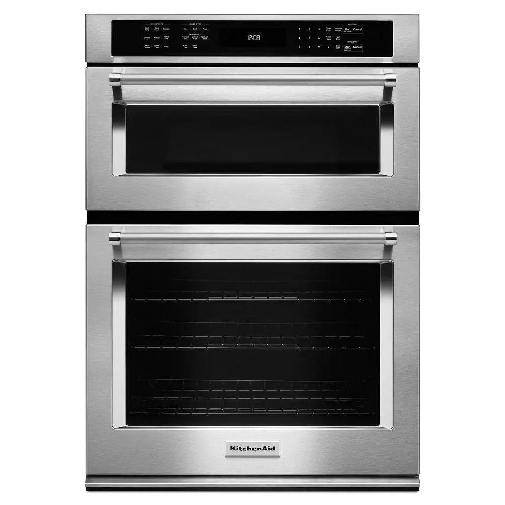 KitchenAid 30 in. 6.4 cu. ft. Combo Wall Oven, Stainless Steel MPN KOCE500ESS